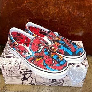 Spirderman vans slip-ons